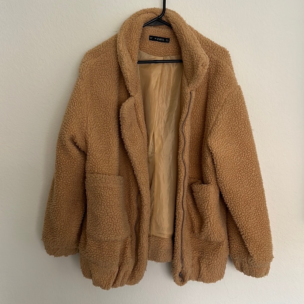 Zaful winter jacket tan